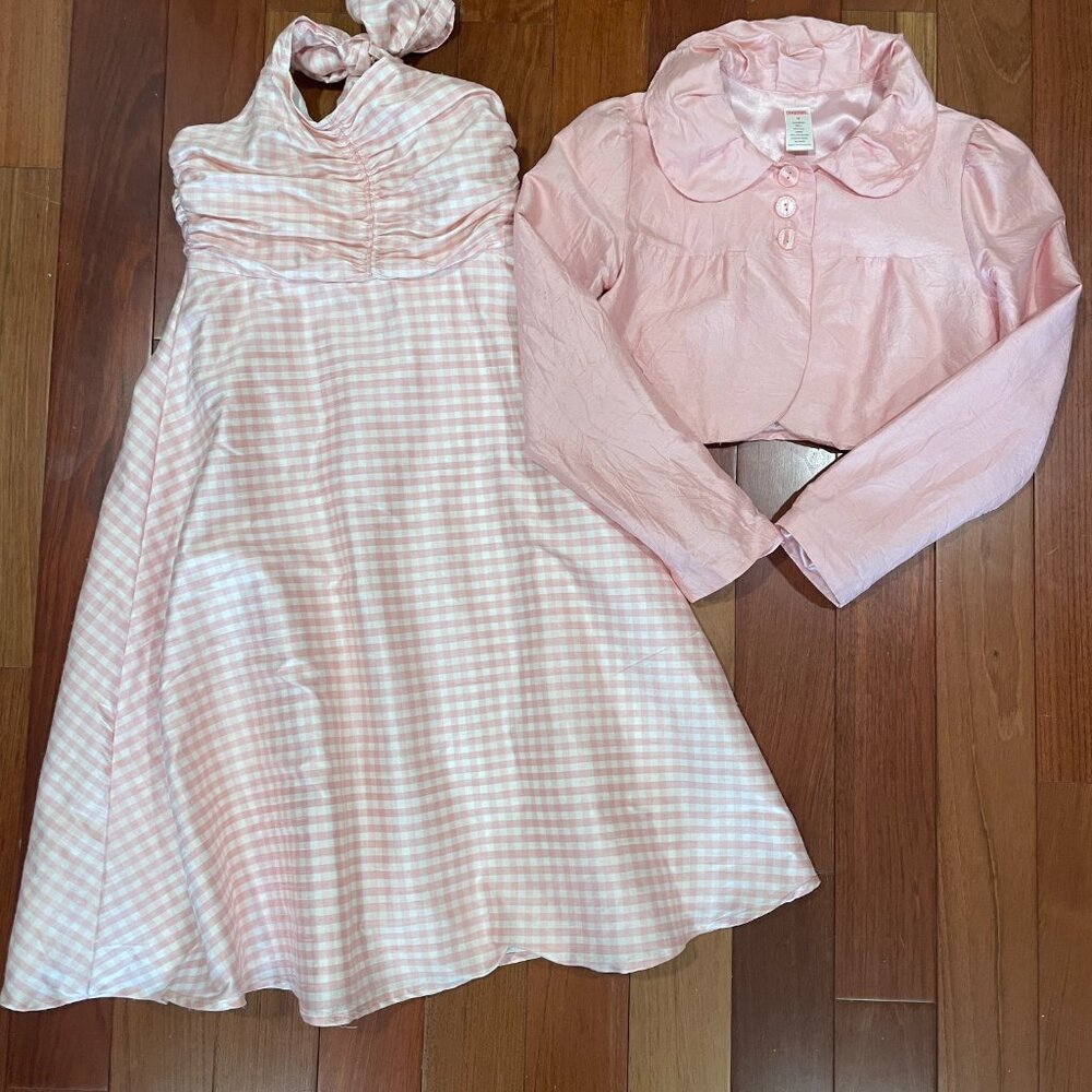 Gymboree Ice Cream Social silk easter halter dress with shrug jacket sz. 12
